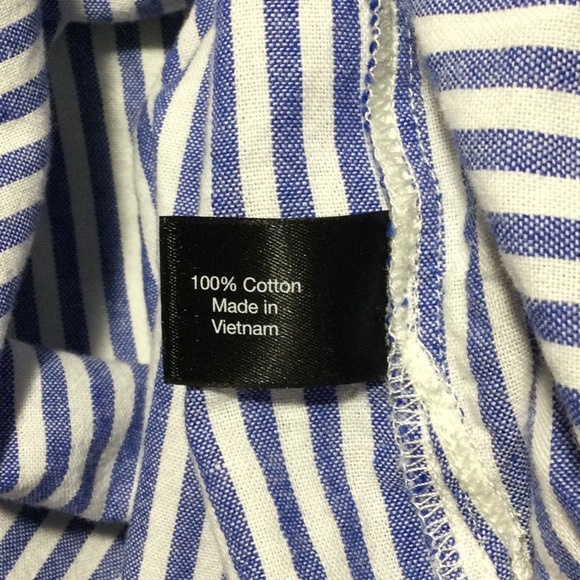 Lane Bryant 22/24  Blue and White Off Shoulder Boxy Blouse - Picture 5 of 7